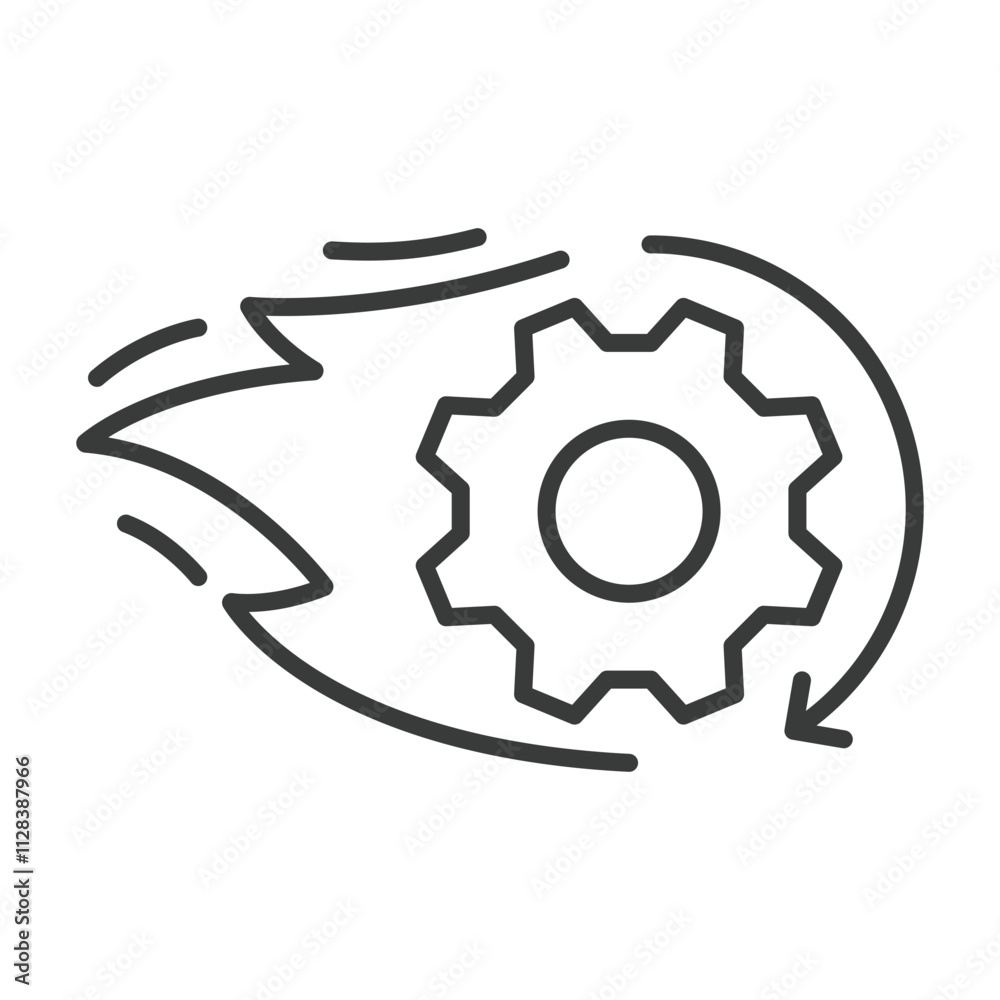 Quick technical repair icon in line design. Quick, technical, repair, fix, maintenance, service, tools on white background vector. Quick technical repair editable stroke icon