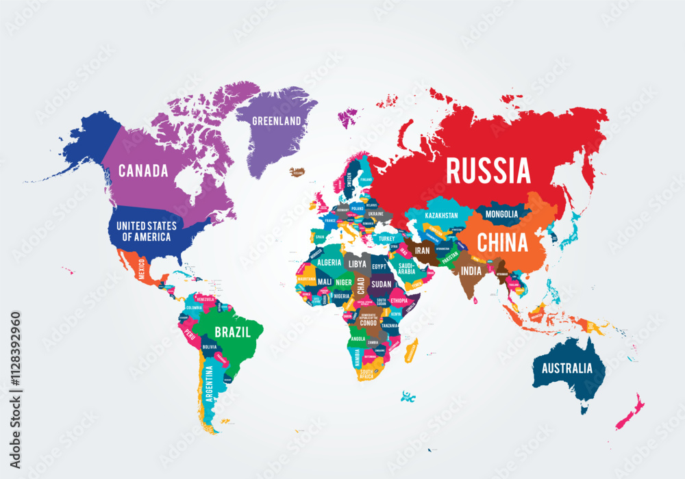 Obraz premium Map colorful