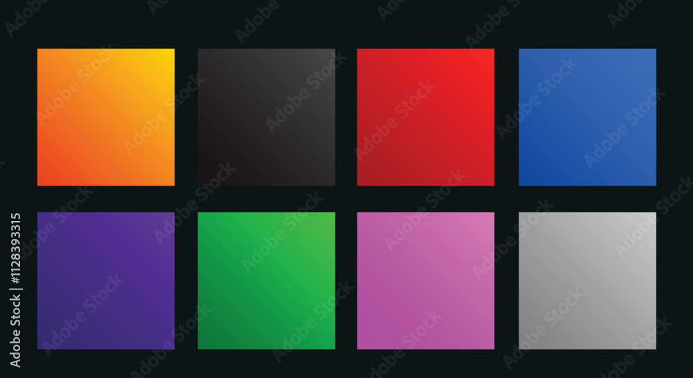 Modern bright colorful gradients set Modern bright colorful gradients set