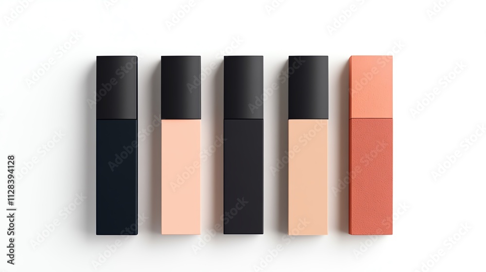 A set of bold body contour sticks displayed in gradient arrangements A set of bold body contour sticks displayed in gradient arrangements