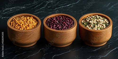 Assorted Spices in Wooden Bowls

 photo