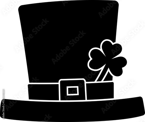 Patrick's day leprechaun hat silhouette vector.
Irish Elf hat silhouette.
Saint Patrick's Day element.
Good for greeting card,poster,banner,leaflet.
Transparent background.