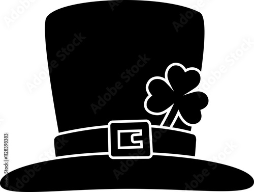 Patrick's day leprechaun hat silhouette vector.
Irish Elf hat silhouette.
Saint Patrick's Day element.
Good for greeting card,poster,banner,leaflet.
Transparent background.