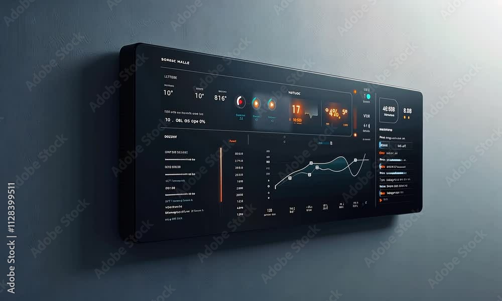 Modern Smart Home Dashboard Display Interface