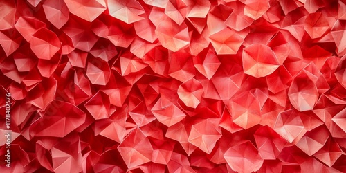Wallpaper Mural Red abstract geometric cube and triangle shape texture background.Wide view.AI Generative. Torontodigital.ca