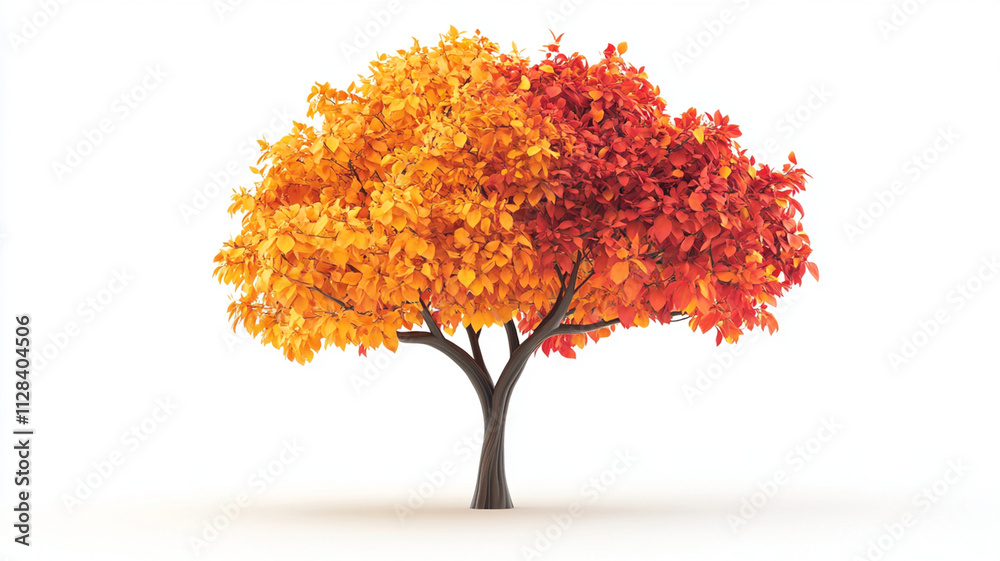 autumn tree with orange and red leaves showcasing seasonal beauty autumn tree with orange and red leaves showcasing seasonal beauty