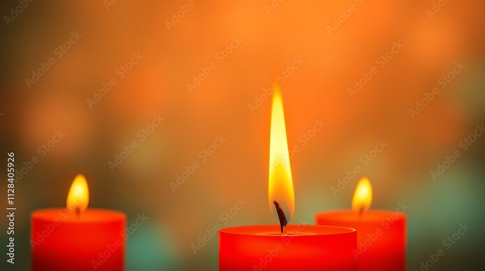 Burning Candles in Warm Light, Burning Candles in Warm Light,