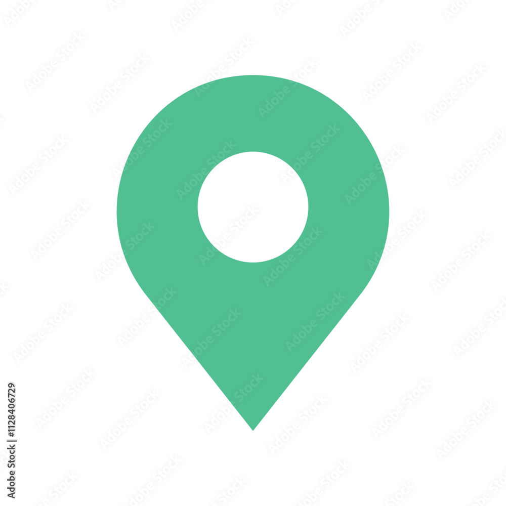 A Simple Teal Pixelated Location Marker Icon A Simple Teal Pixelated Location Marker Icon