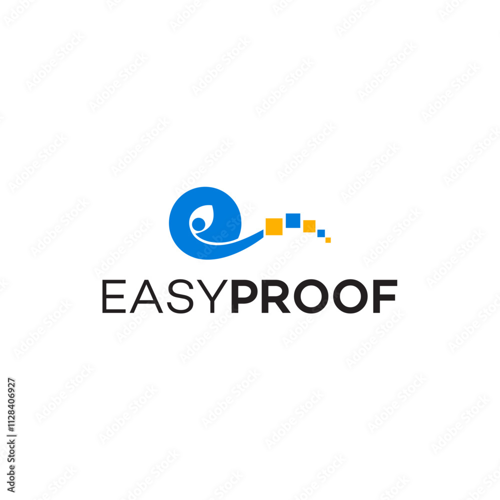 Easy proof documentation digital account and literacy logo design editable victor brand identity image