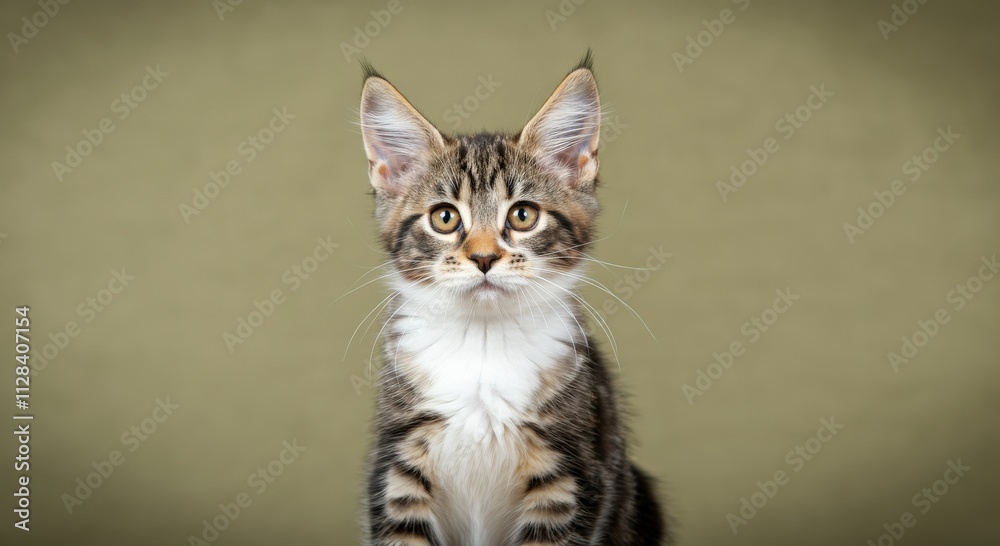 Young tabby cat with whiskers scene for animal enthusiasts and pet lovers Young tabby cat with whiskers scene for animal enthusiasts and pet lovers