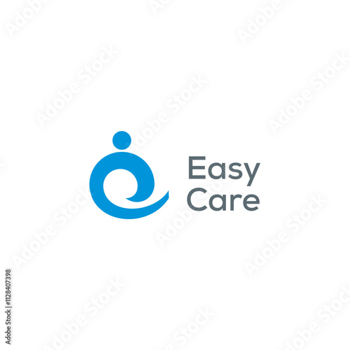 Easy Care health and medial people logo design editable victor brand identity image