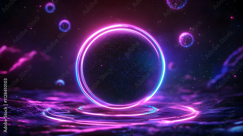 Naklejka premium planet in space