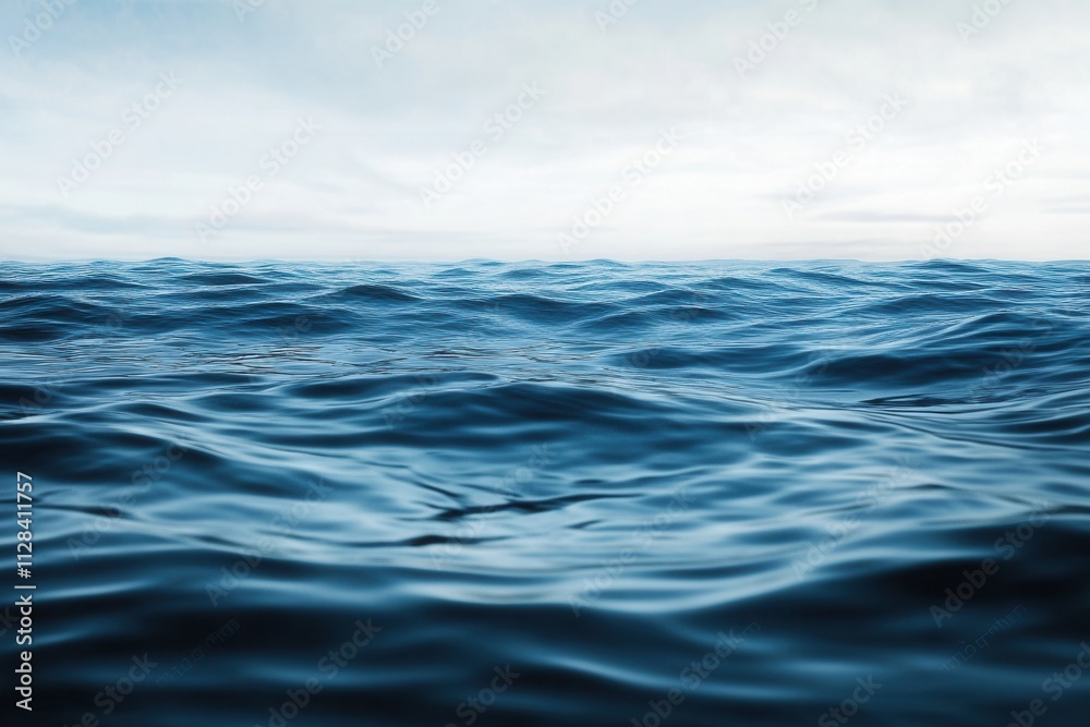 Fototapeta premium Calm ocean surface under a serene sky.