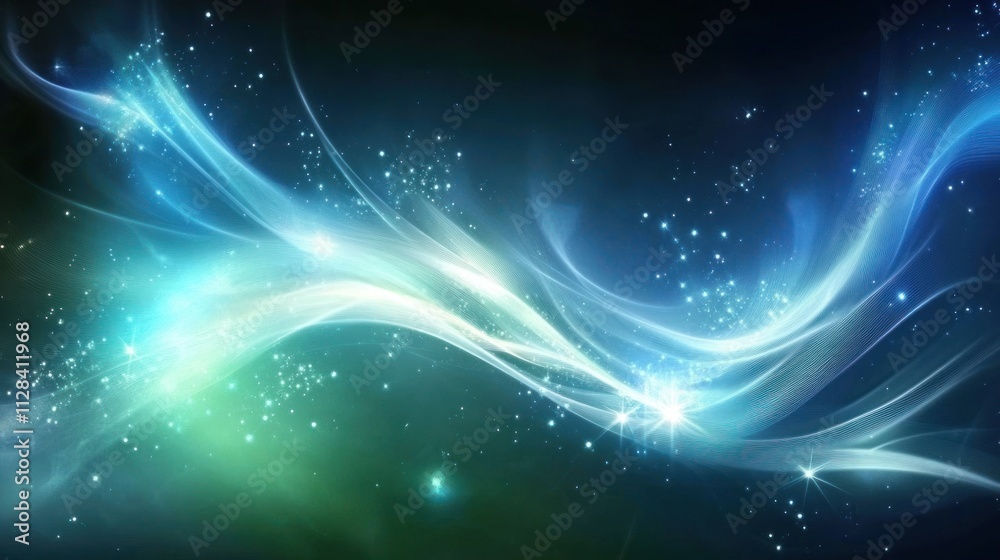 Fototapeta premium Abstract swirling light patterns in vibrant colors