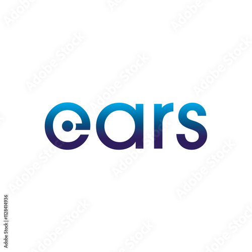 EARS innovative letters communication logo design editable victor brand identity image