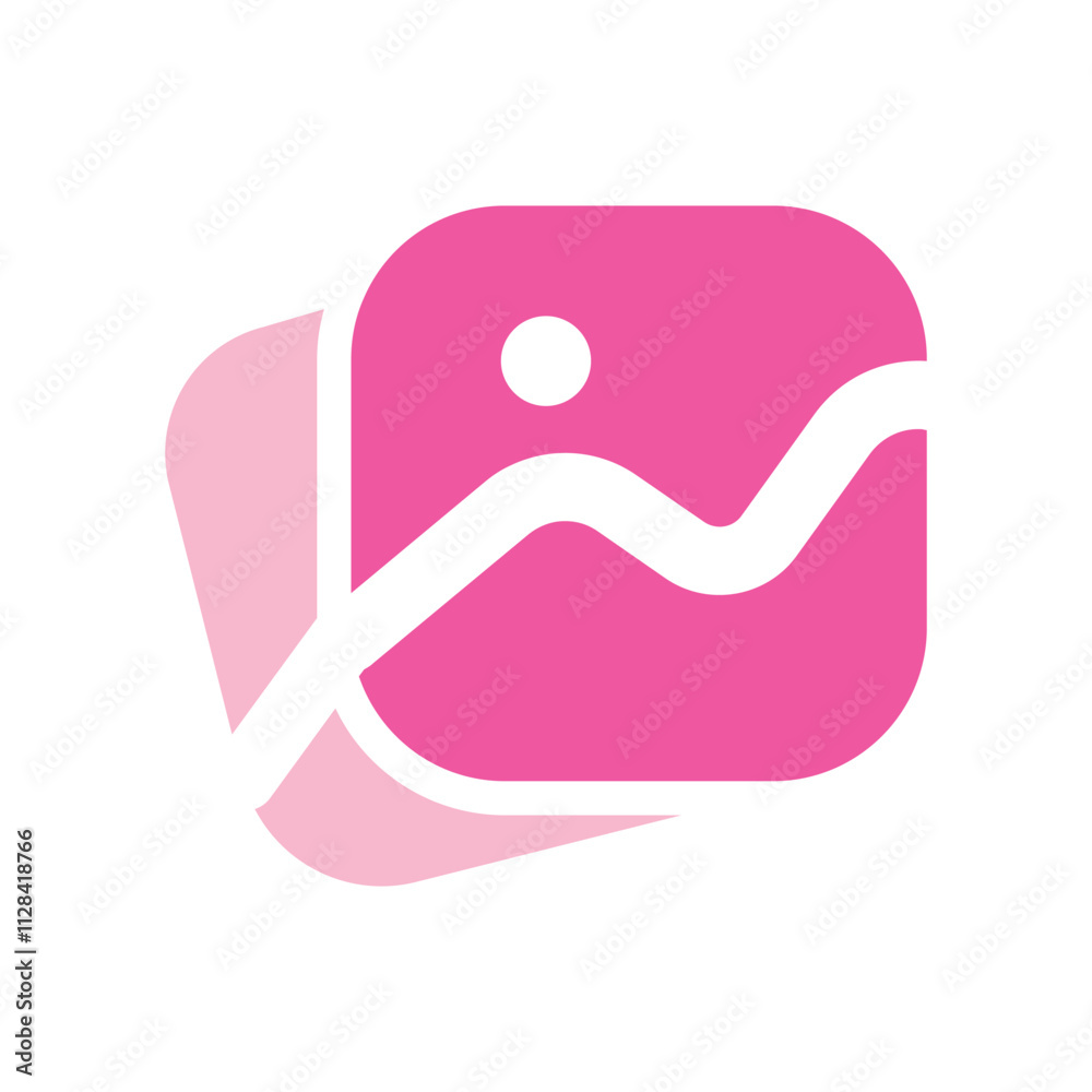Pixel Art Pink Envelope with Dashed Line Pixel Art Pink Envelope with Dashed Line