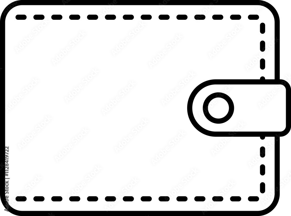 Wallet icon. Black line wallets on white background illustration Wallet icon. Black line wallets on white background illustration