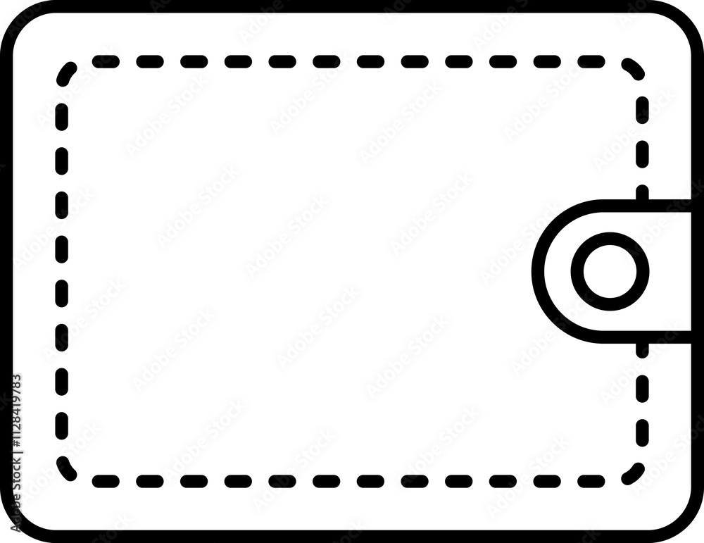 Wallet icon. Black line wallets on white background illustration Wallet icon. Black line wallets on white background illustration