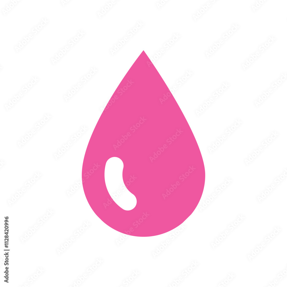 A Pink Pixelated Water Drop Icon Design A Pink Pixelated Water Drop Icon Design
