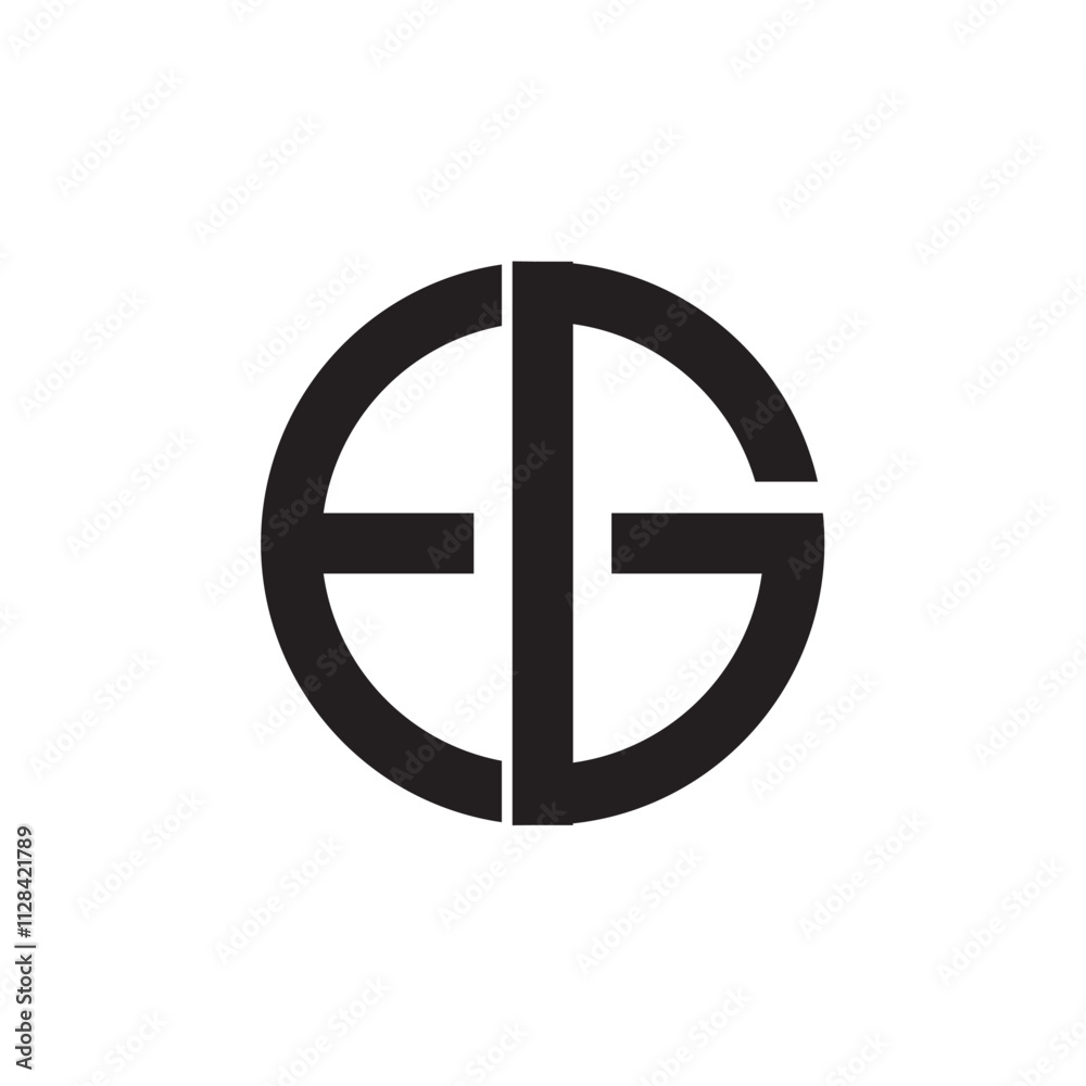 Letter EG logo design editable victor brand identity image Letter EG logo design editable victor brand identity image