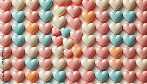 Colorful Heart-Shaped Pattern for Valentine's Day.