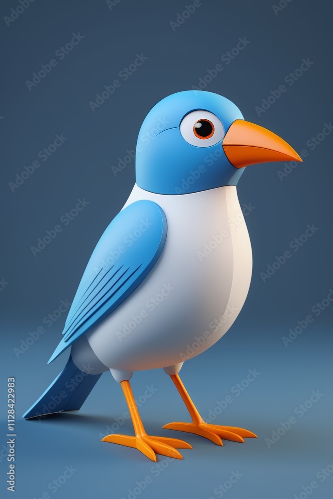 there is a blue and white bird with a yellow beak there is a blue and white bird with a yellow beak