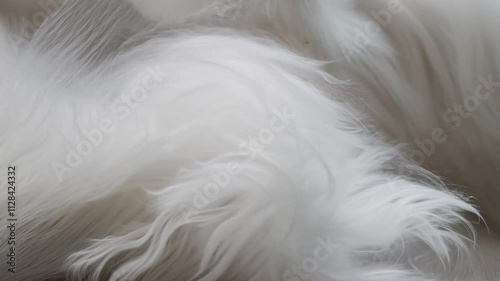 Luxury white fur fabric waving background photo