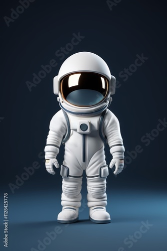 a close up of a white astronaut in a white space suit