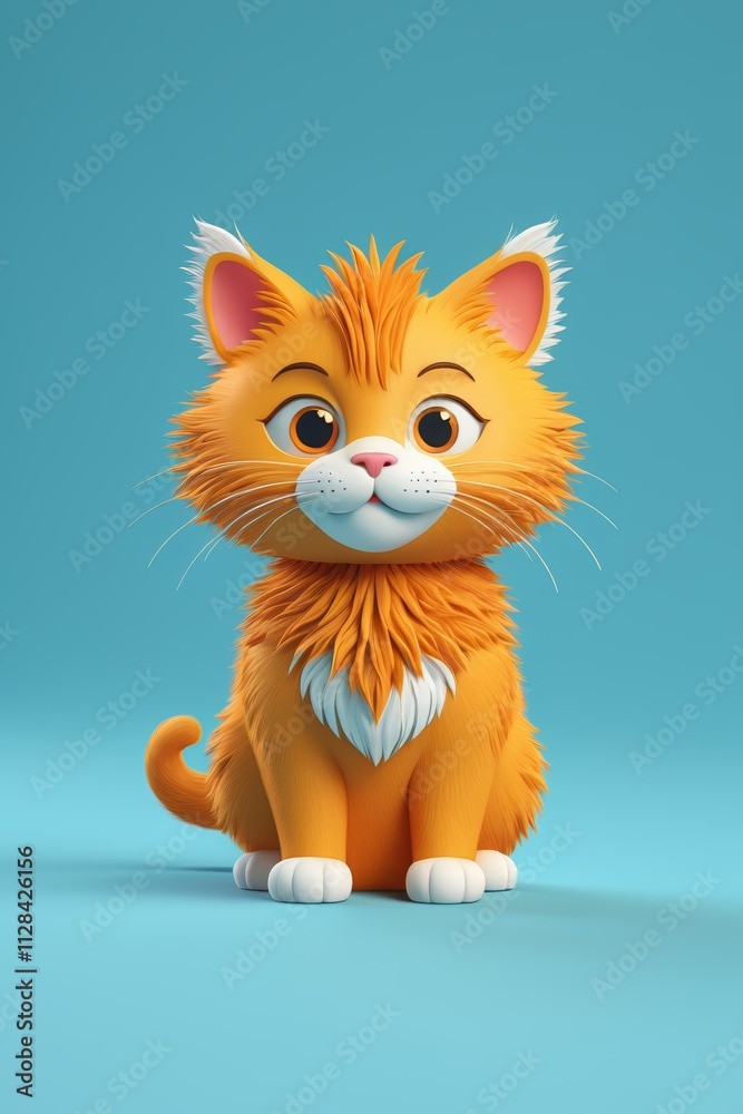cartoon cat sitting on a blue background with a blue background cartoon cat sitting on a blue background with a blue background