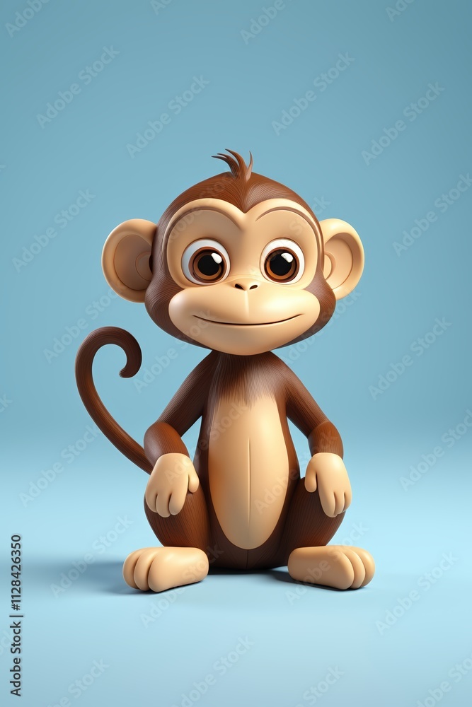 Naklejka premium a close up of a monkey with a very big smile on its face