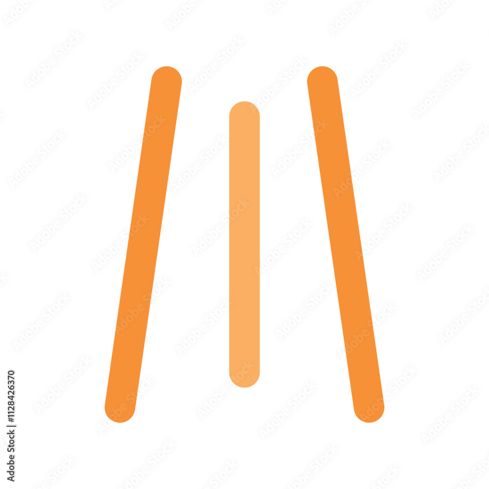 Abstract orange shapes resembling a narrow passageway Abstract orange shapes resembling a narrow passageway