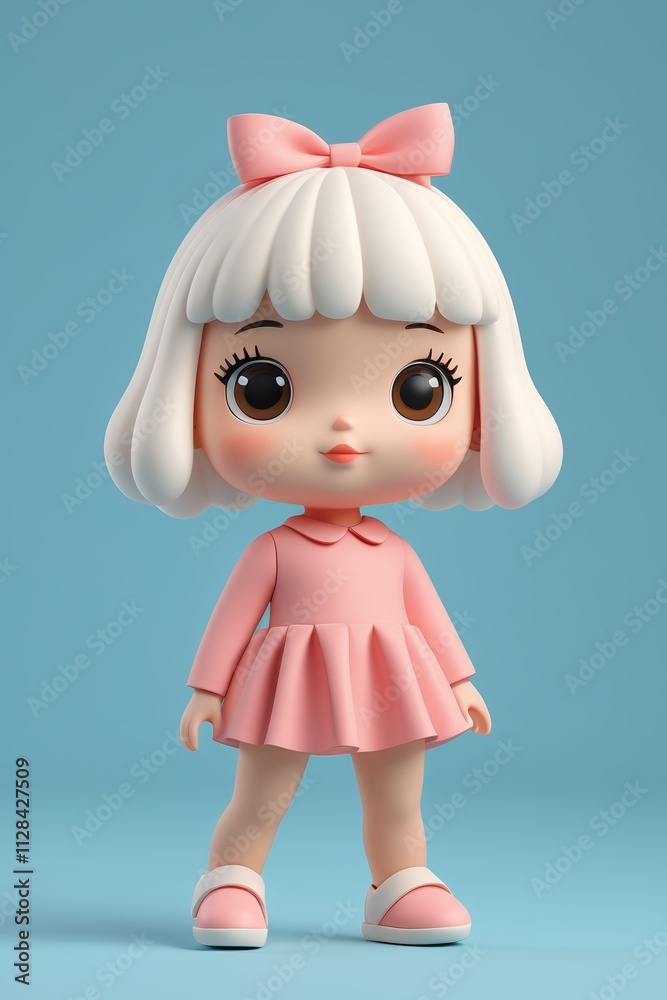 there is a little girl with a pink dress and a bow on her head there is a little girl with a pink dress and a bow on her head