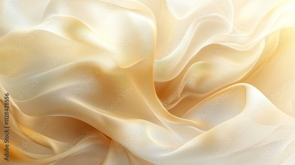 Obraz premium Golden Silk Drapery: A Luxurious Textured Background