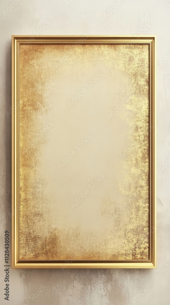 Fototapeta premium Golden Frame Abstract Art Print