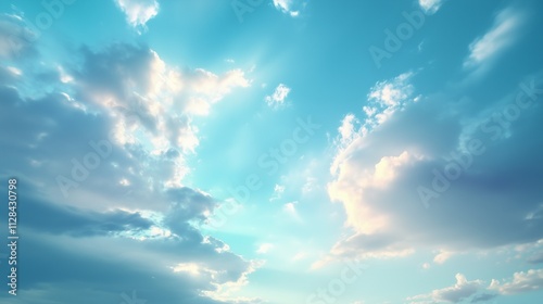 blue sky with clouds abstract background