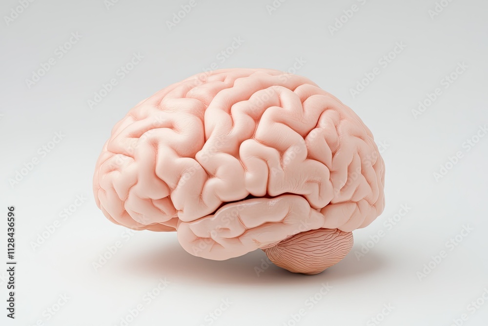 3d rendered of human brain isolated on white background 3d rendered of human brain isolated on white background