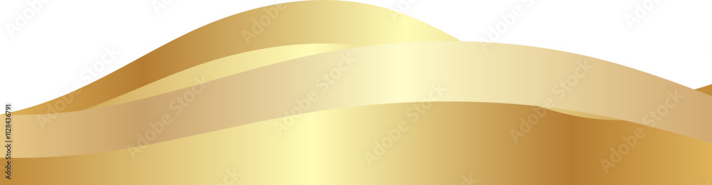 Fototapeta premium Elegant Gold Wave Footer 