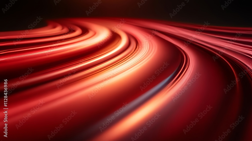 Abstract Background With Wavy Red, Orange Lines, Flowing Shape, Dynamic Vibrant Color Stripes Abstract Background With Wavy Red, Orange Lines, Flowing Shape, Dynamic Vibrant Color Stripes