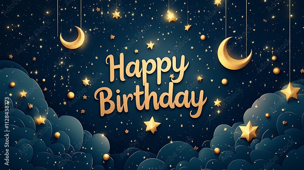 Fototapeta premium A charming kirigami card featuring