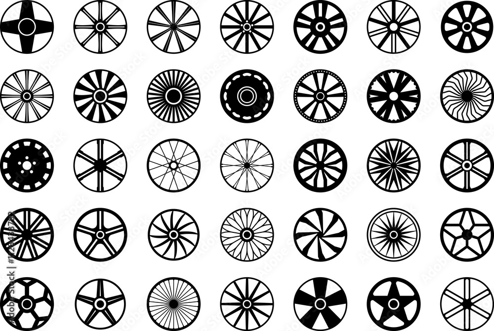 Car Wheel rims icon illustration Car Wheel rims icon illustration
