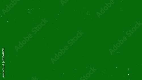 old film look loop background, dust and grain overlay with scratches, old film texture green screen background