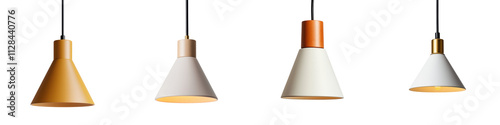 Elegant Minimalist Mid Century Modern Style Pendant Lighting Fixtures in Various Colors and Materials for Home Office and Studio Interiors