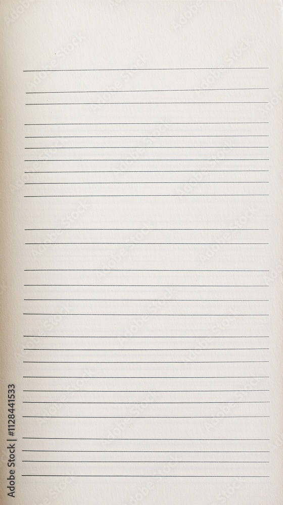 Blank Lined Notebook Page - Simple and Clean Blank Lined Notebook Page - Simple and Clean