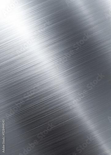 Bright Silver Texture with Sleek Horizontal Stripes photo