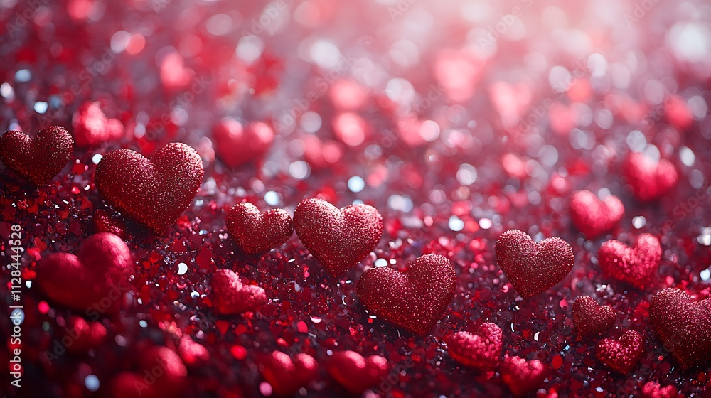 Happy Valentine's Day Celebration: Group of Small Red Hearts Happy Valentine's Day Celebration: Group of Small Red Hearts
