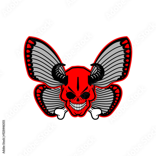 Butterfly Skull. Deadly Butterfly. Insect Tattoo