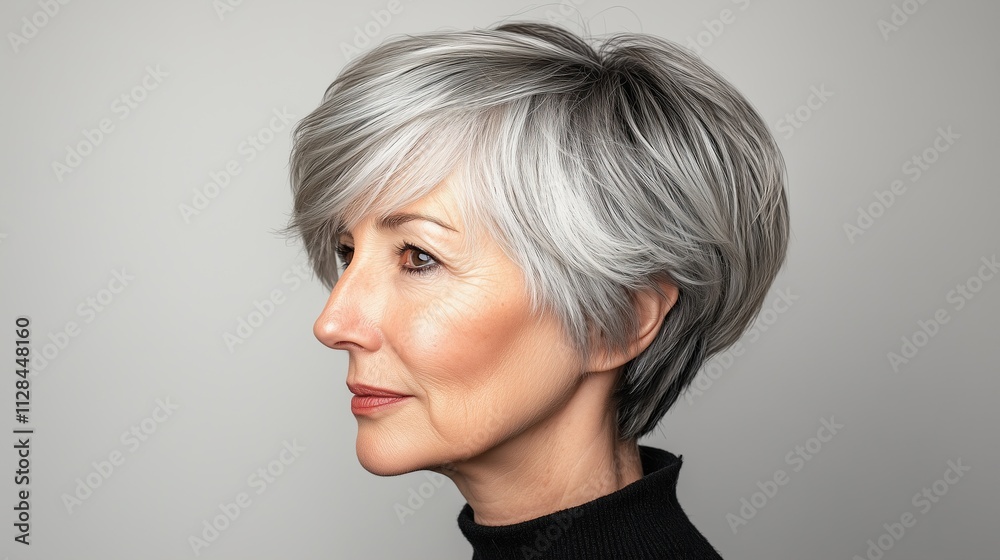 Shag haircut for an elderly woman with short hair Shag haircut for an elderly woman with short hair