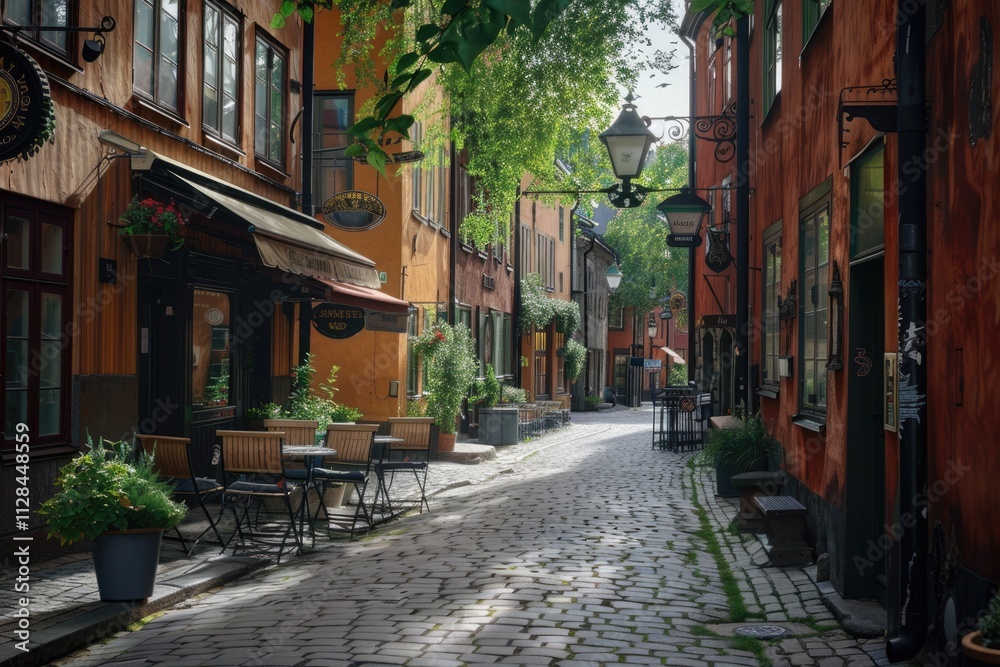 Fototapeta premium July 15 2021 Borgmastarn bar Gamla Stan Stockholm Stockholm County Sweden Scandinavia Europe