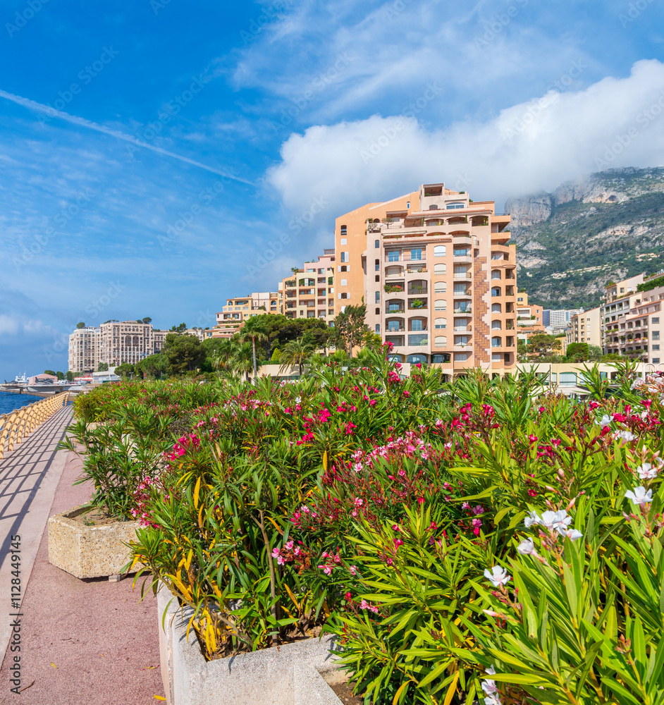 Waterfront of Fontvieille. Monaco
