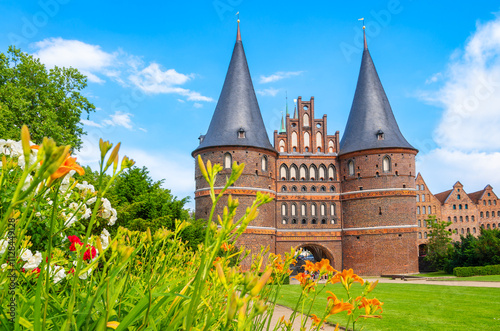 Obraz na płótnie Holsten Gate in Lübeck. Germany w salonie
